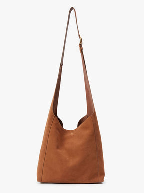 Belize Shopper brown wood suede