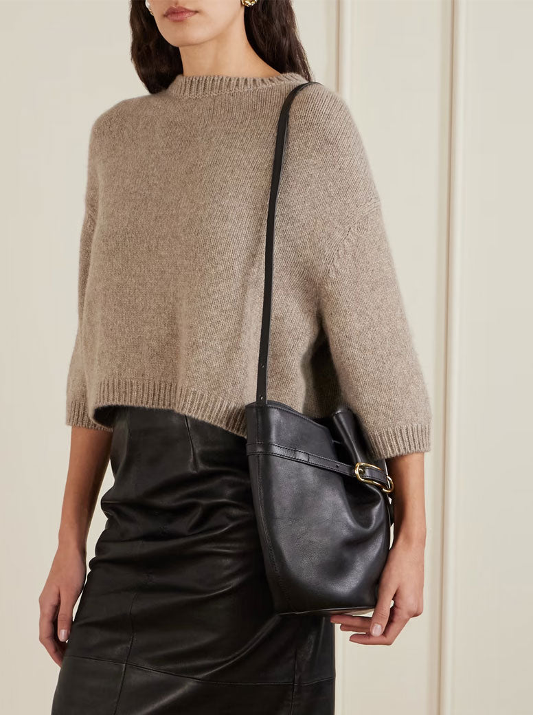Belted Bucket Bag black