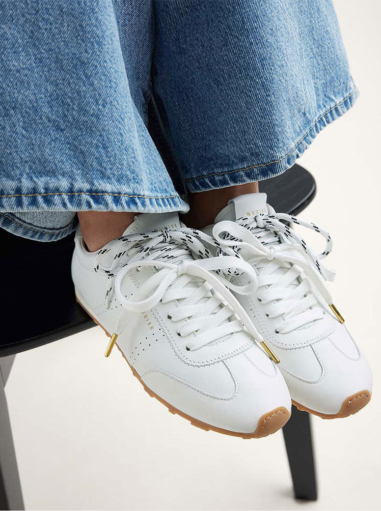 Billy Lou white leather