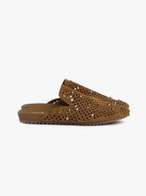 Braidy Crystal tan suede