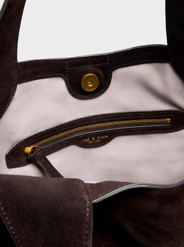 Brayton Fringe Carry All chocolate suede