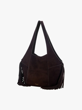 Brayton Fringe Carry All chocolate suede