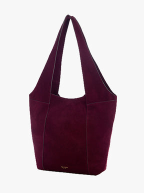 Brayton Large Shopper deep berry suede