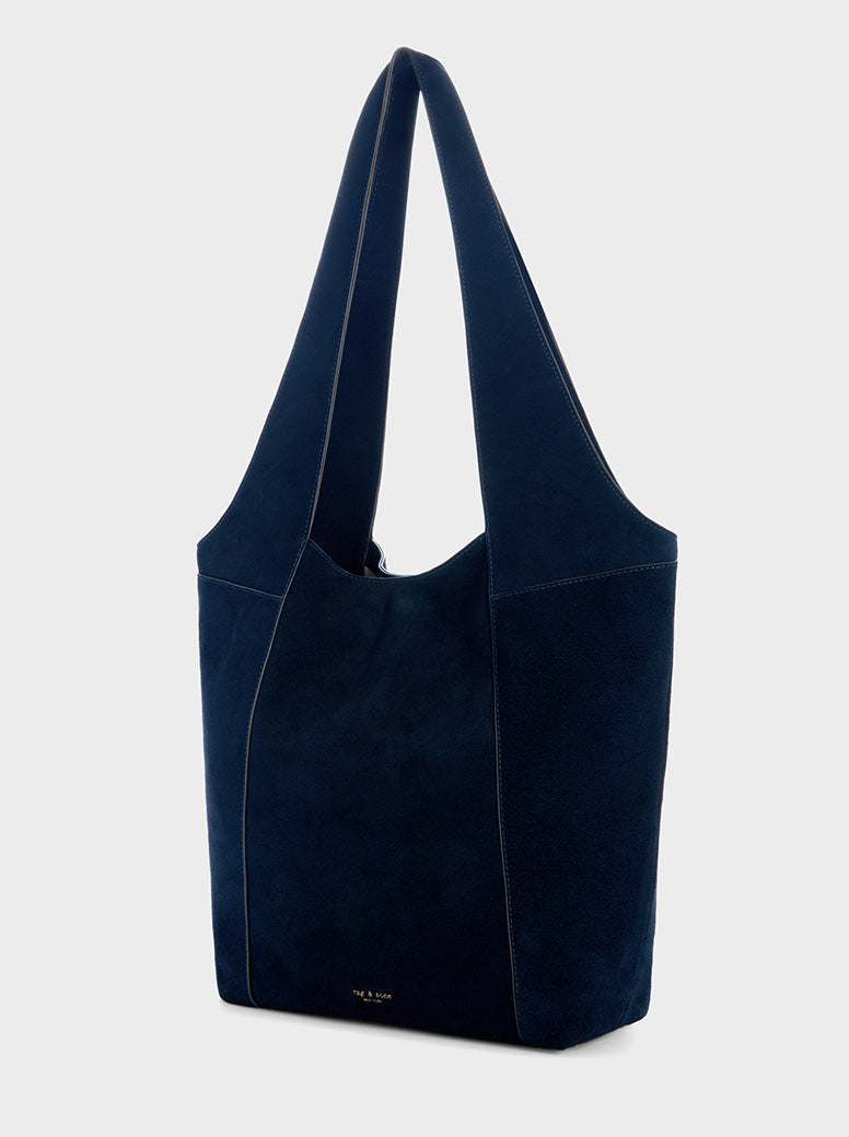 Brayton Large Shopper navy suede