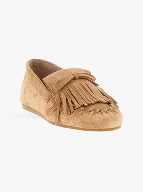 Britt Fringe light camel suede