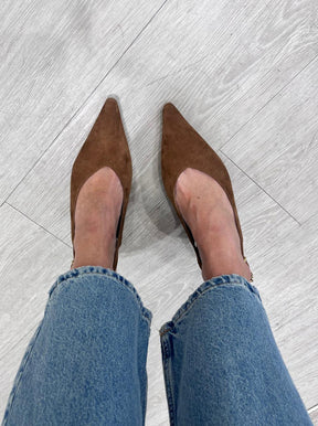 Brynn Slingback tan suede