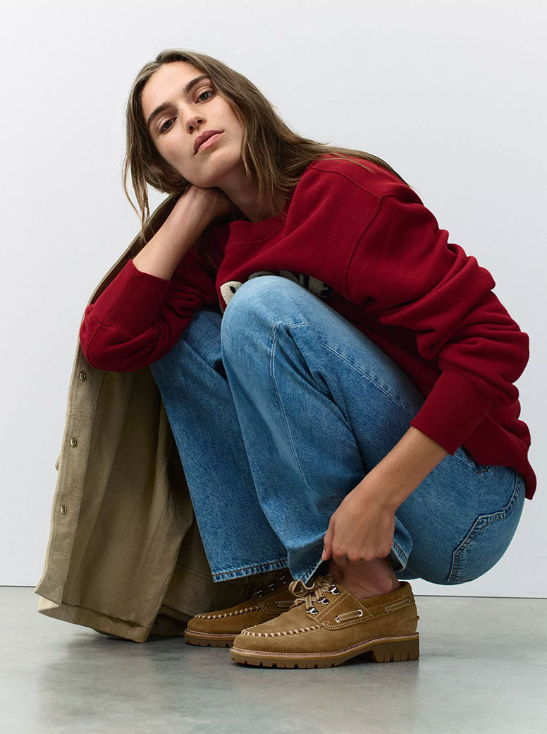 Cameron Boat Shoe caramel suede