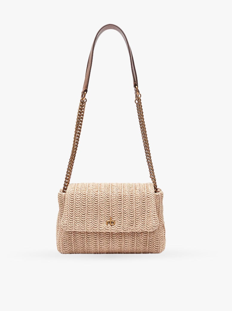 Chelsea Small Flap natural raffia