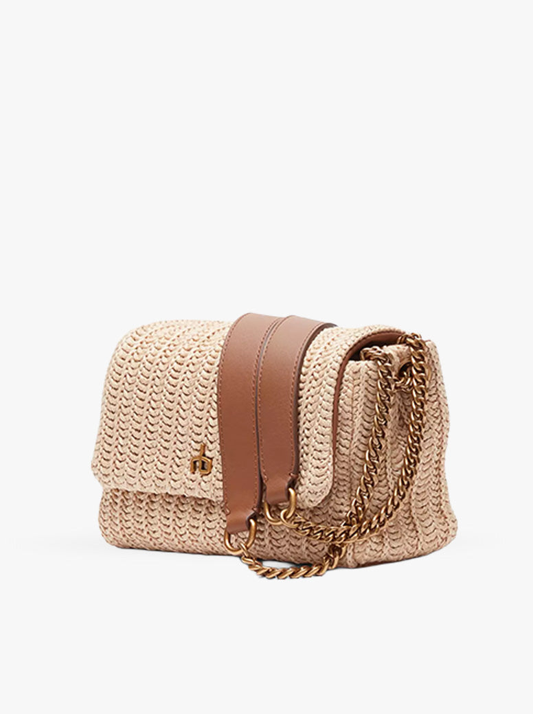 Chelsea Small Flap natural raffia