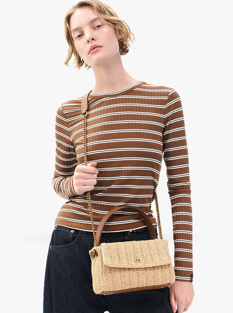 Chelsea Small Flap natural raffia