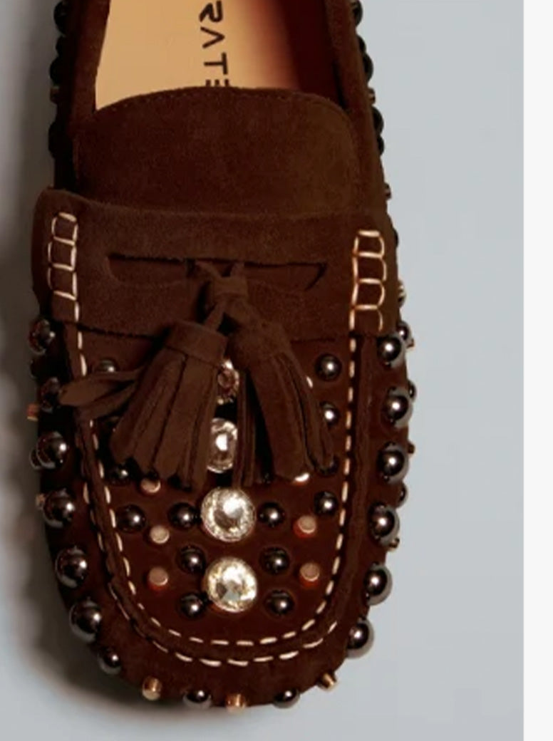 Sadie chocolate brown suede