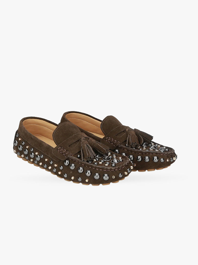 Sadie chocolate brown suede