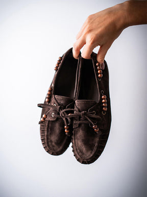 Demi chocolate suede