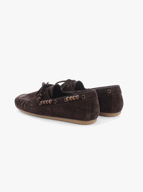 Demi chocolate suede