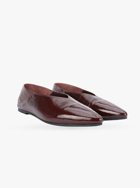 Epona Flat burgundy patent