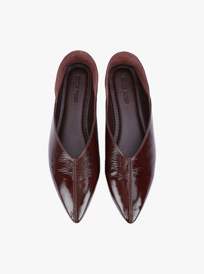 Epona Flat burgundy patent