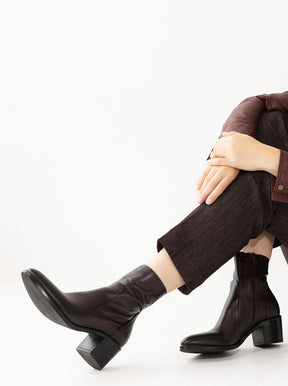 Franca burgundy leather