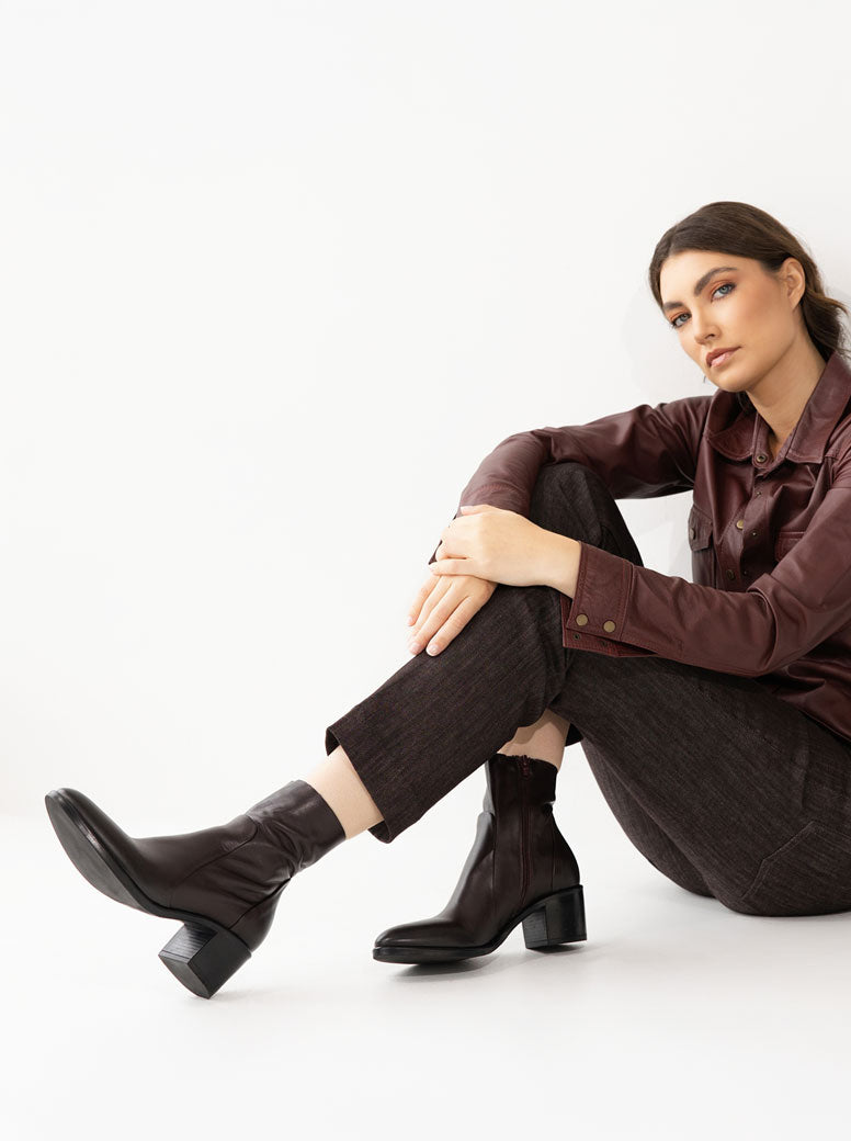 Franca burgundy leather