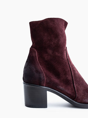 Franca burgundy suede