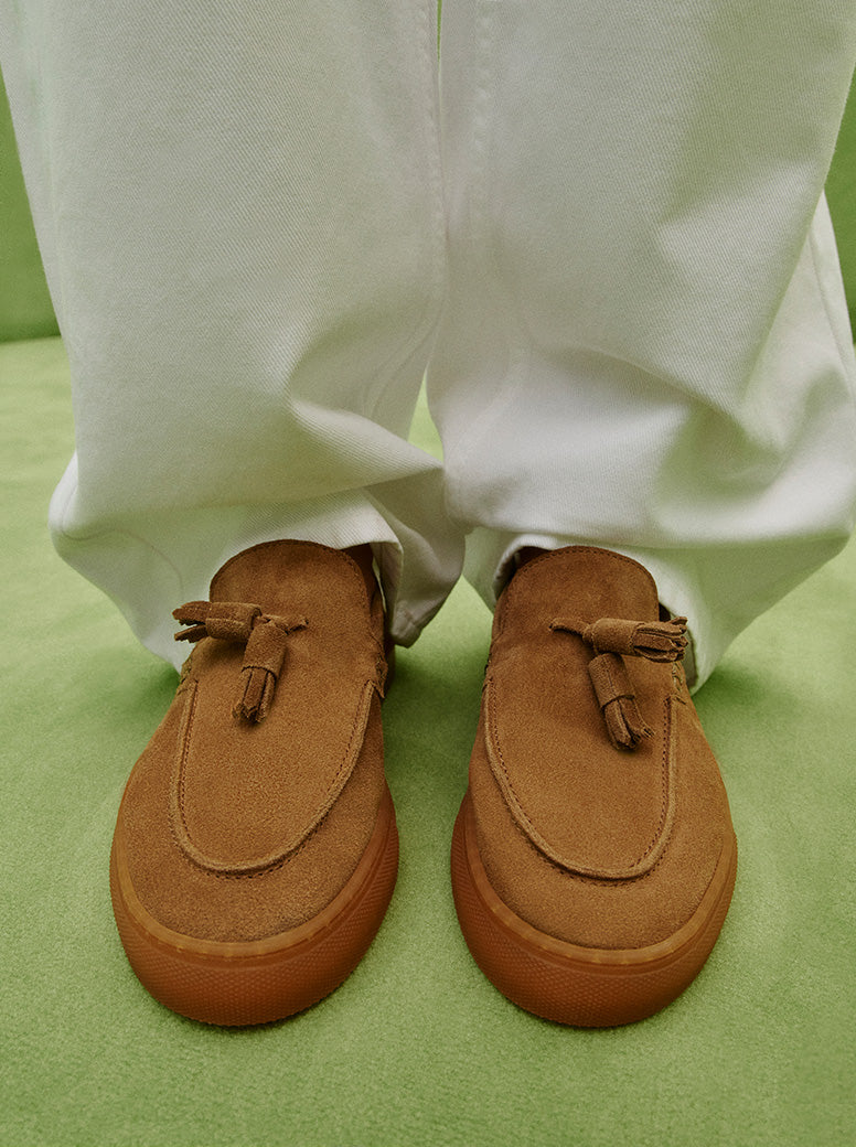 Freja brown suede