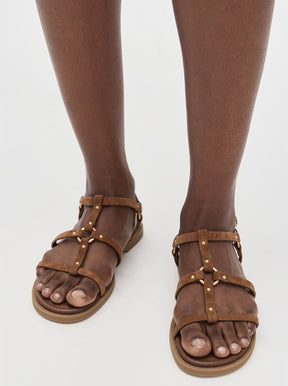 Geo Harness tan suede