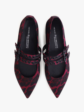 Gianna red / black leopard