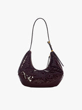 Hudson Hobo deep berry croc