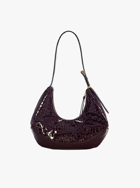 Hudson Hobo deep berry croc
