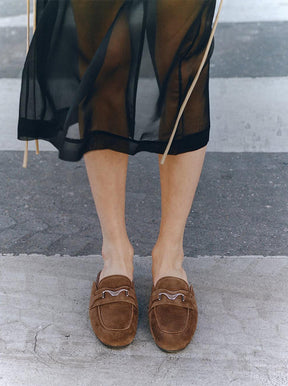 Joan Mule brown suede
