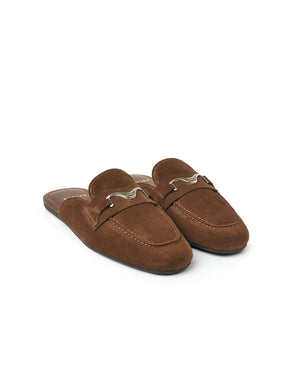 Joan Mule brown suede