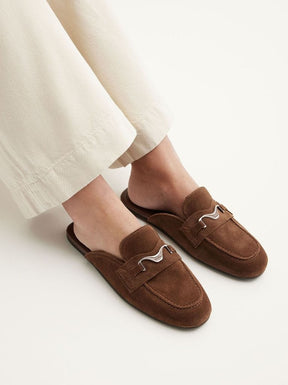 Joan Mule brown suede