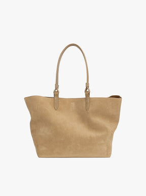 Large Bandit Tote oat suede