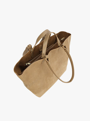 Large Bandit Tote oat suede