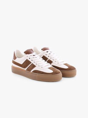 Leni caramel / white