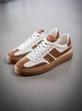 Leni caramel / white