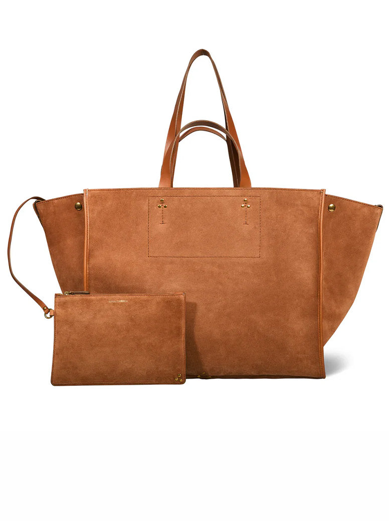 Leon Large caramel suede