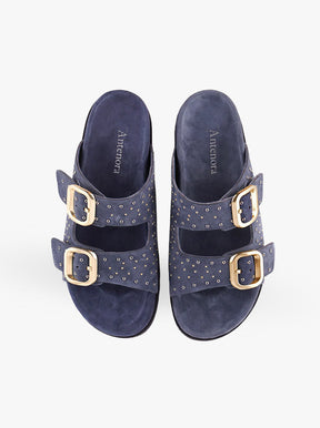 Lotus blue suede