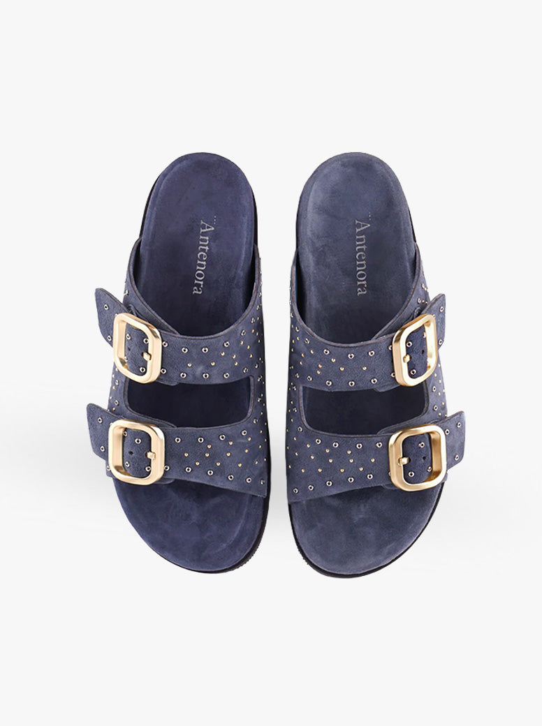 Lotus blue suede