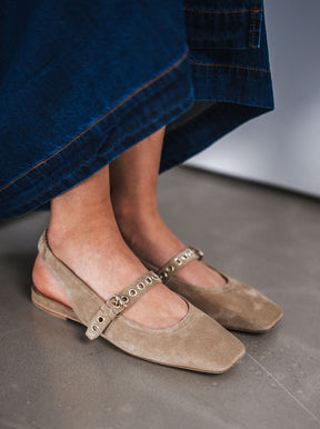 Lexie taupe suede