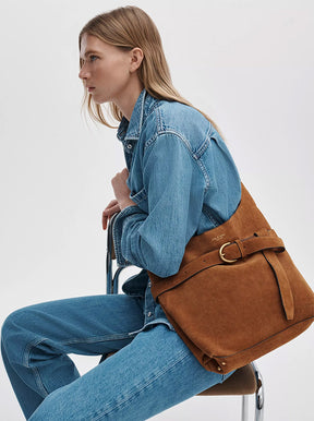 Lexington Bucket golden brown suede