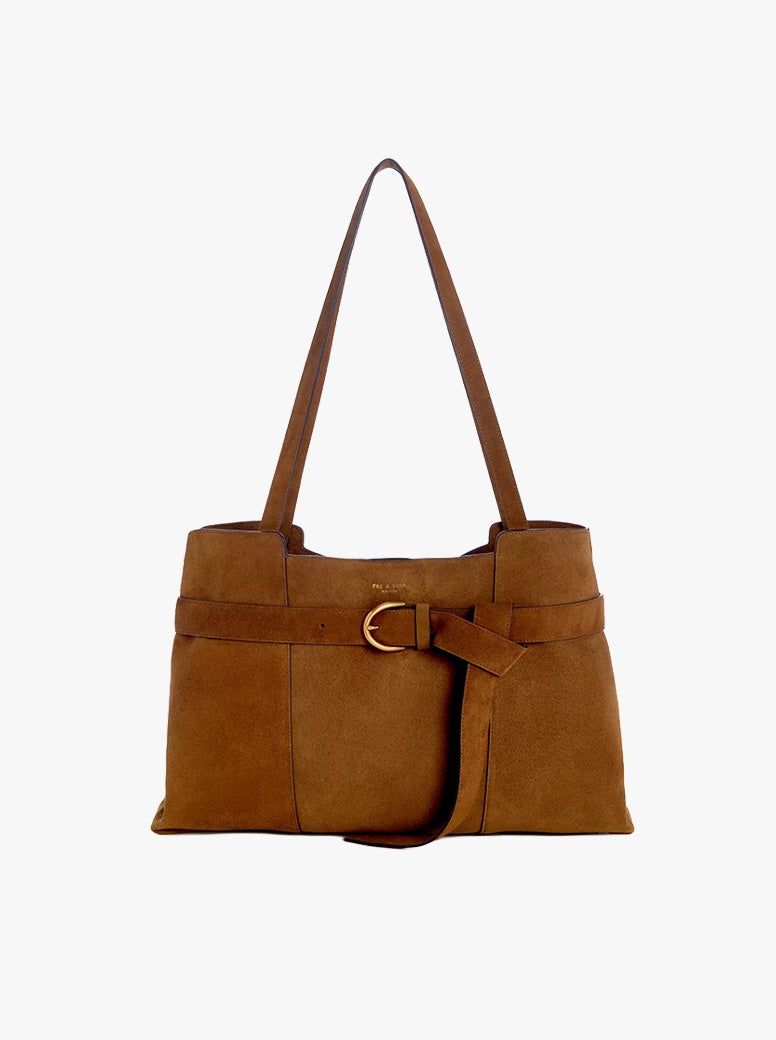 Lexington Large Tote golden brown suede