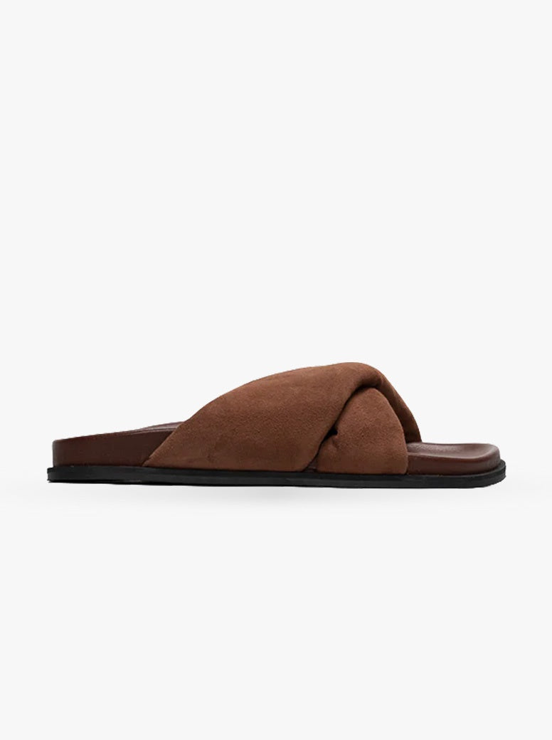 Lizzie chocolate suede