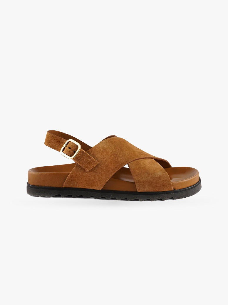 Loren tan suede
