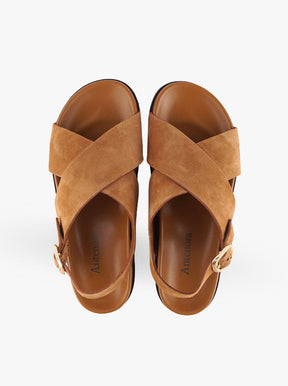 Loren tan suede