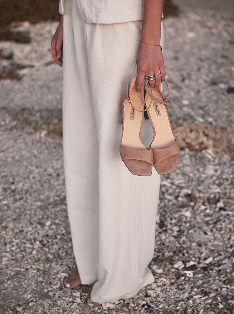 Lyric taupe suede
