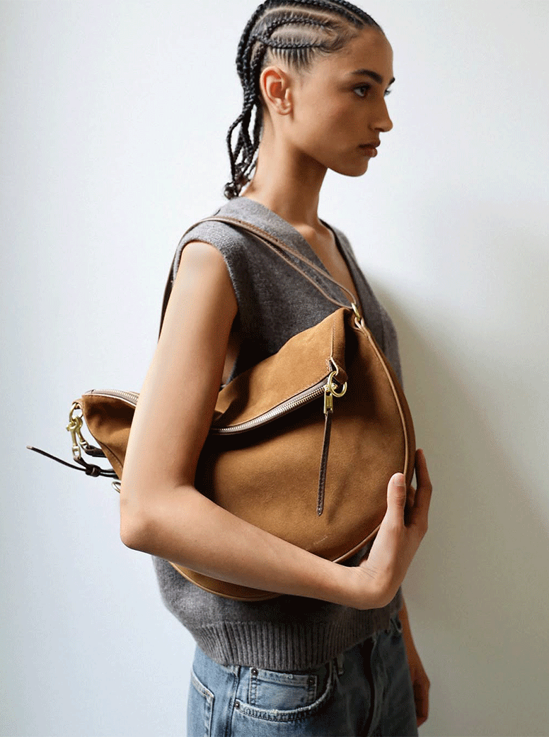 Mr Leopard gingerbread suede