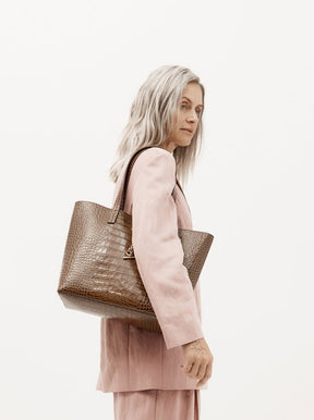 Mr Porter Tote toffee croc