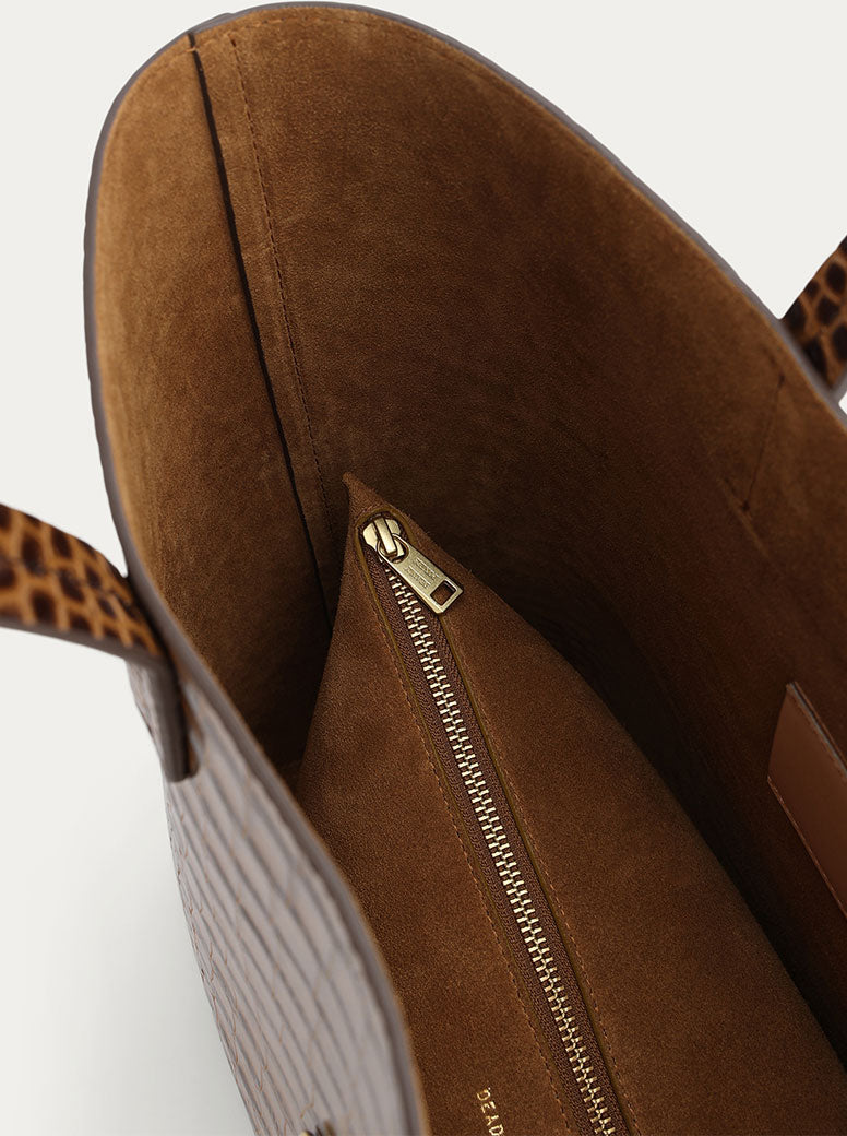 Mr Porter Tote toffee croc