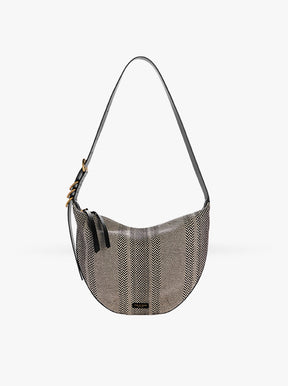 Mercer Medium Hobo dark brown jacquard
