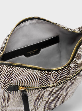 Mercer Medium Hobo dark brown jacquard